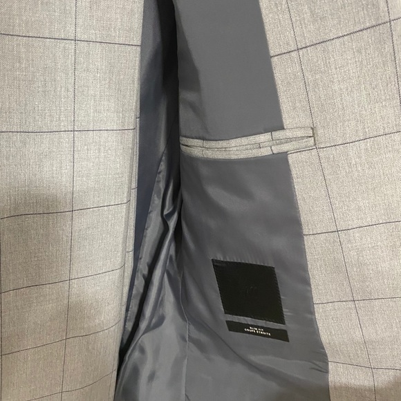 NWT H&M Slim Fit Blazer & Pants Size 38R-32W Grey